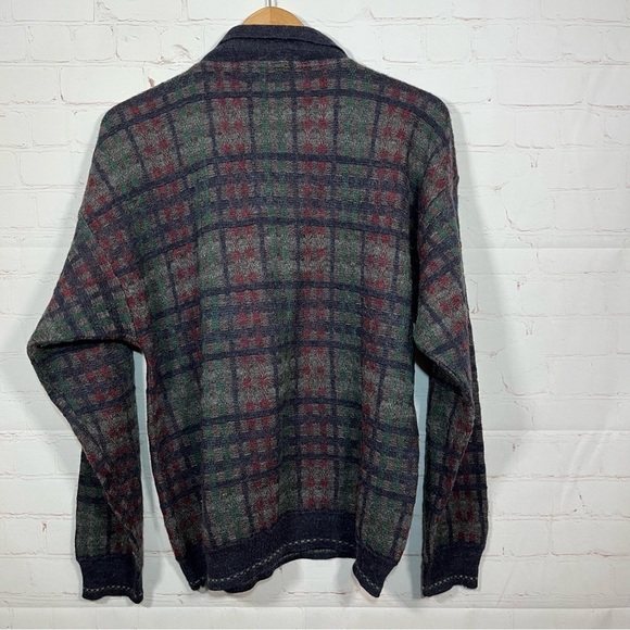 VTG Cortina Italia Sweater Mens Large Multicolor 3 Button Pullover Wool Blend - Picture 9 of 14
